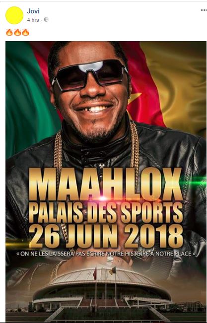 Jovi Shares the Poster of Maahlox Palais Des Sport Concert