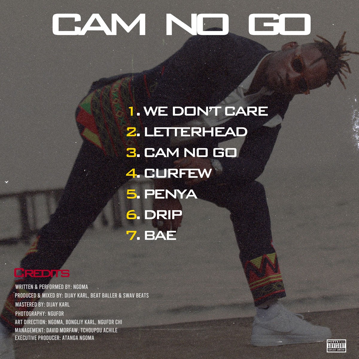 10 Best Albums by Cameroonian artists of 2020. Cover art for "Cam no Go" by Ngoma