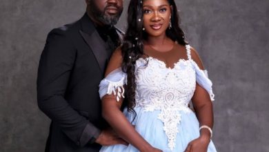 Mercy Johnson and Husband celebrating 10th years anniversary