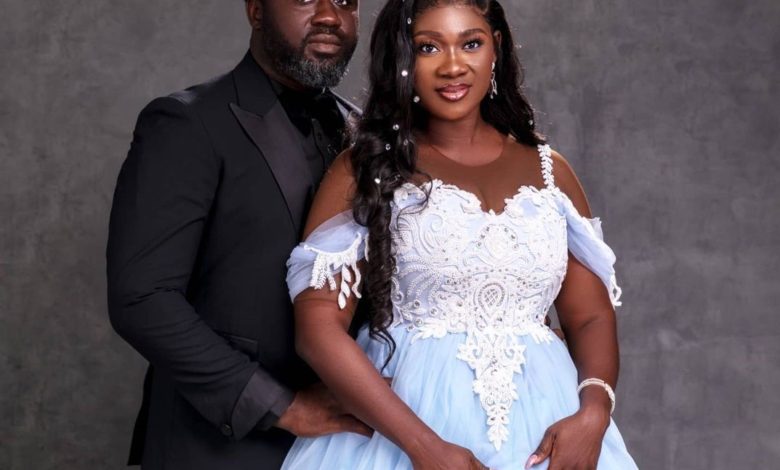 Mercy Johnson and Husband celebrating 10th years anniversary