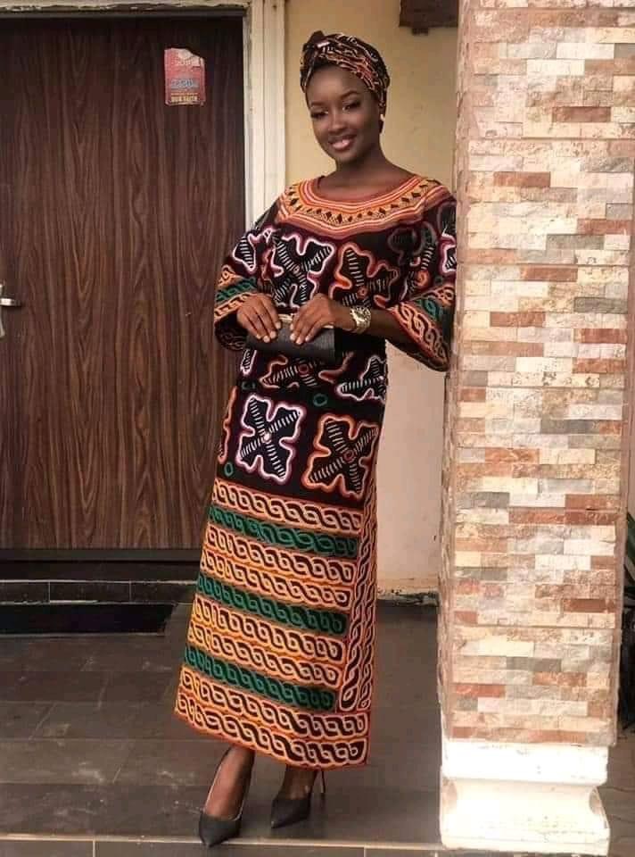 Big brother Naija housemates Saskay rocks the Toghu outfit from Cameroon