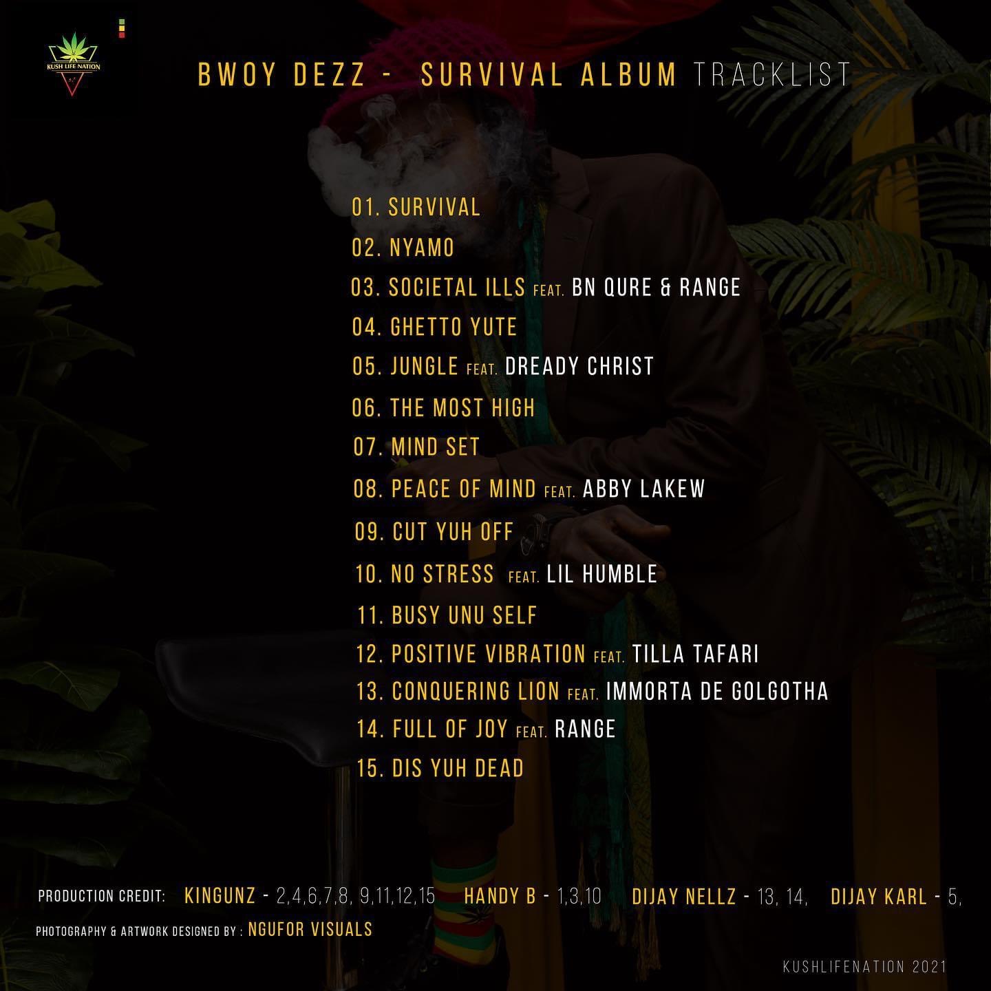 Bwoy Dezz Releases Debut Album “SURVIVAL”