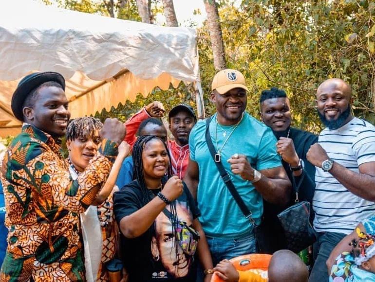 Francis Ngannou Storms his Village And Was Welcomed Like a King