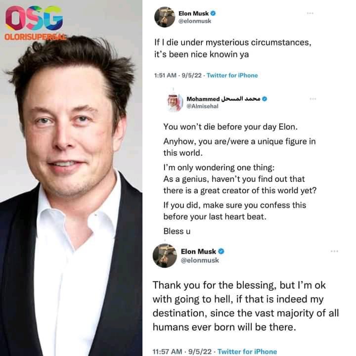 Elon Musk predicts his own death in mysterious tweet