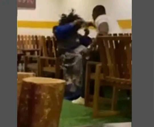 Cameroonian Actress Diane Nama publicly beaten by Boyfriend in a Restaurant