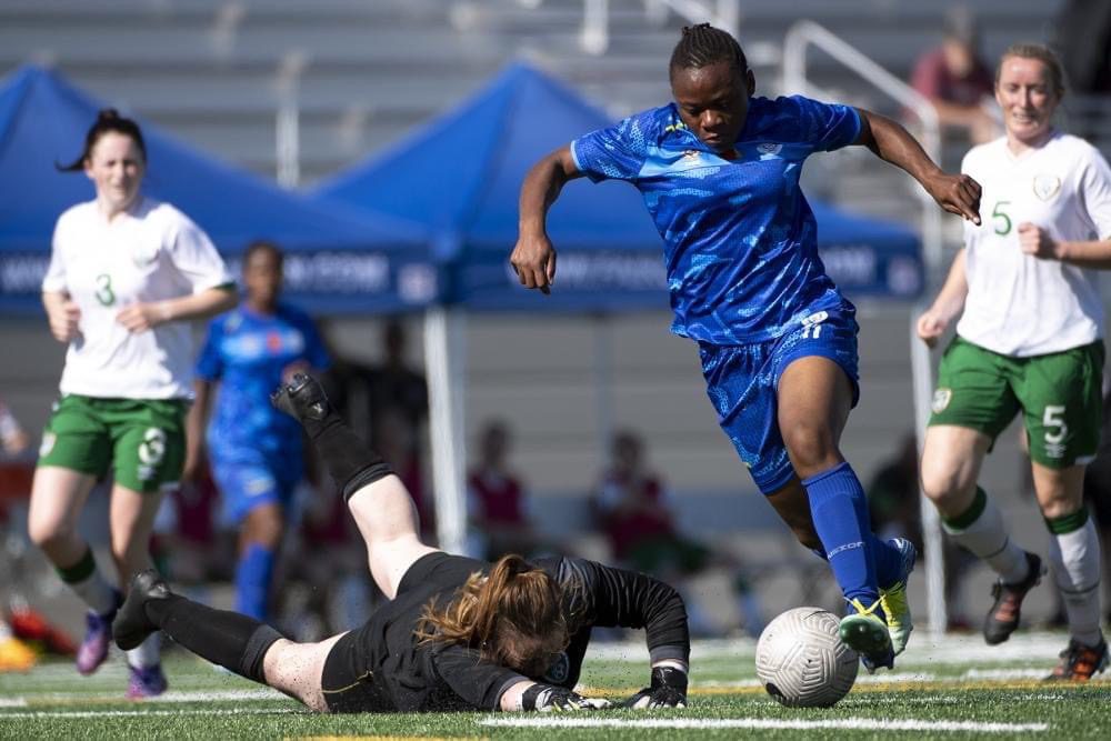 Cameroon record biggest win ever in Female Military Football History -Thrash Ireland 12-0