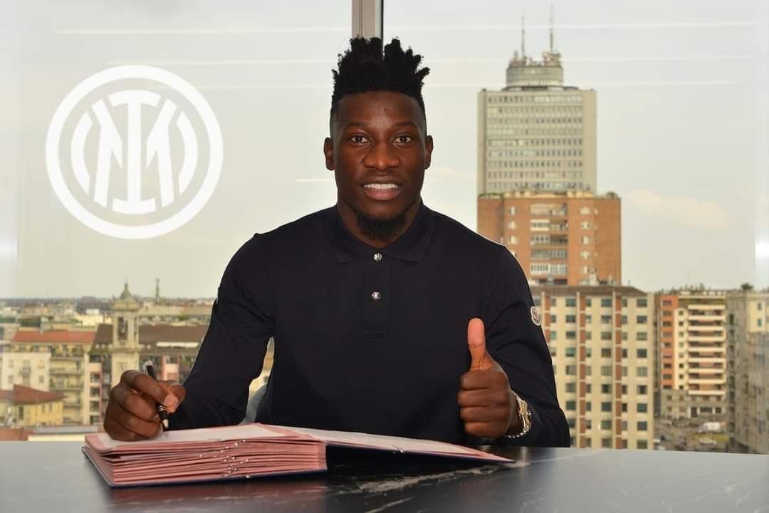 Cameroon goalkeeper Andre Onana officially joins his new club Inter Milan