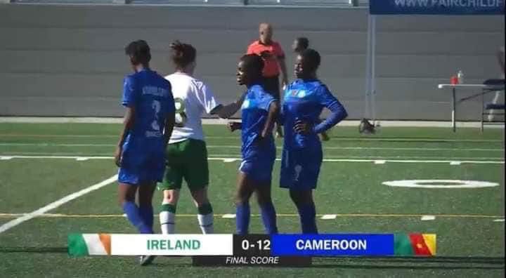 Cameroon record biggest win ever in Female Military Football History -Thrash Ireland 12-0