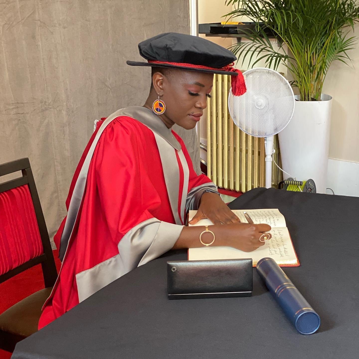 Cameroonian Actress Constance Ejuma bags Honorary Doctorate Degree from University of Leicester