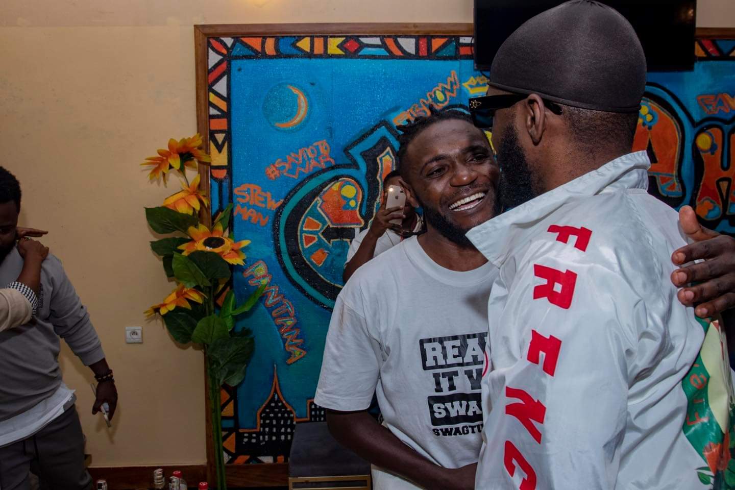 Tata and Jovi During Trap Tap Flow Release Party in Yaounde