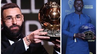 BALLON D'OR 2022: Karim Benzema Wins Ballon D'or, Sadio Mane Second