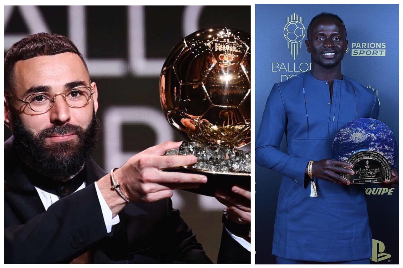 BALLON D'OR 2022: Karim Benzema Wins Ballon D'or, Sadio Mane Second