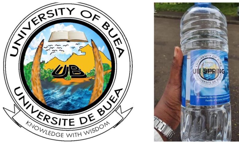 University of Buea has started the production of it's own mineral water “UB Spring