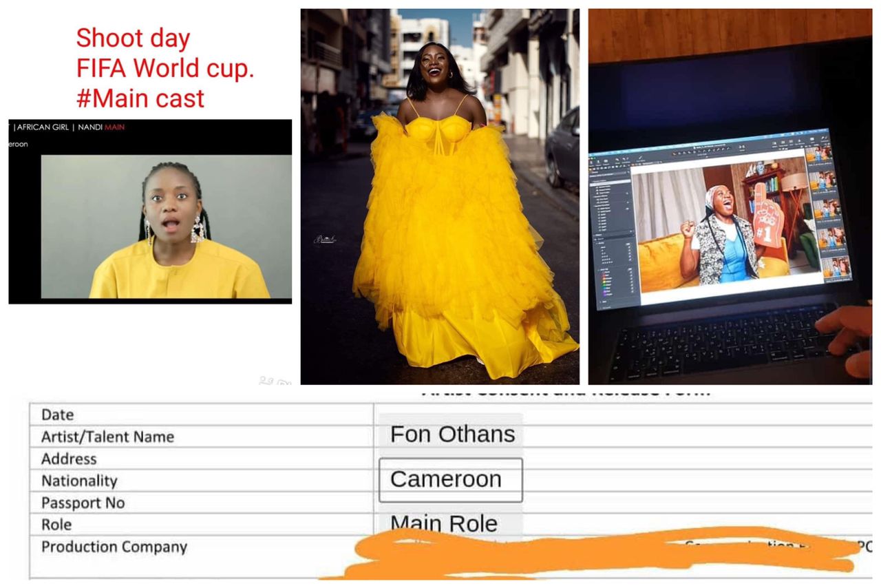 Cameroonian Commercial Model Fon Othans craps an Advertisement deal with the Fifa World Cup