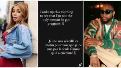 Scandal!!! Cameroonian lady claims she is also pregnant for Davido