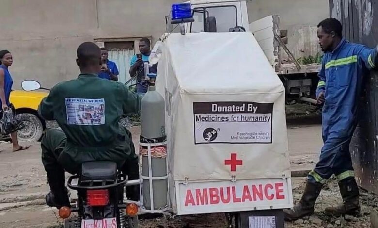 Cameroonian Erico Metal Fabrication manufactures motorcycle Ambulances