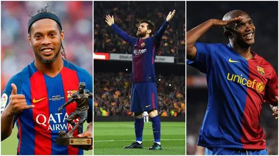 Samuel Eto'o and Ronaldino are among the players who made Messi’s list of his “Top 10”