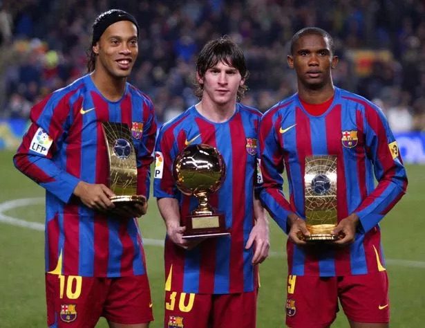 Samuel Eto'o and Ronaldino are among the players who made Messi’s list of his “Top 10”