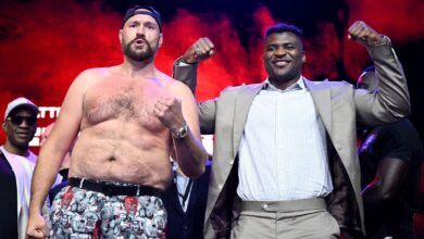 Fury Vs Ngannou Stare Off